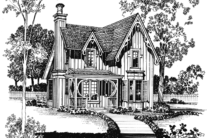 Home Plan - Exterior - Front Elevation 3 for Craftsman House Plan #1016-3 - 2 bed, 1.5 bath