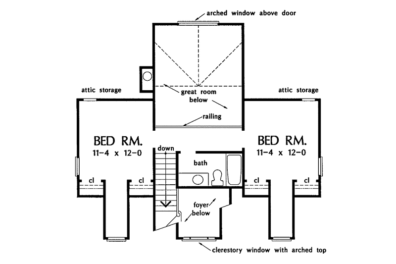 Home Plan - Floor Plan - Upper Floor for Country House Plan #929-174 - 3 bed, 2.5 bath
