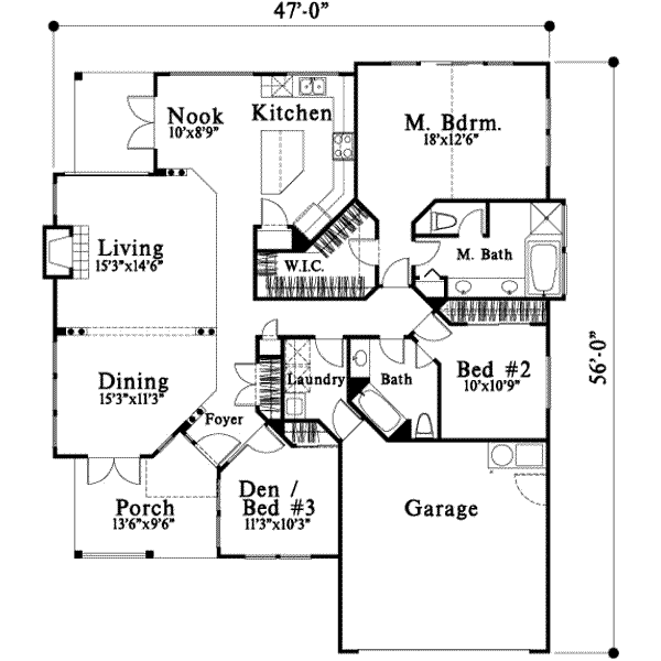 Traditional Floor Plan - Main Floor Plan #78-142
