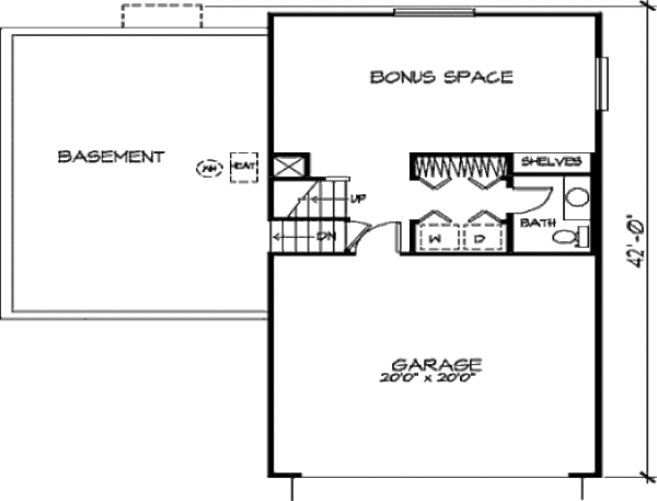 Modern Floor Plan - Lower Floor Plan #320-326