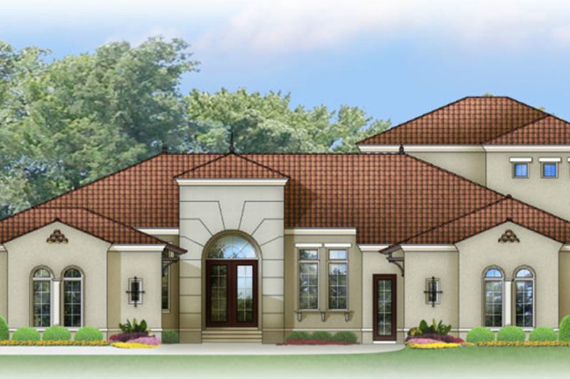 Dream House Plan - Exterior - Front Elevation 4 for Mediterranean House Plan #1058-84 - 4 bed, 4.5 bath