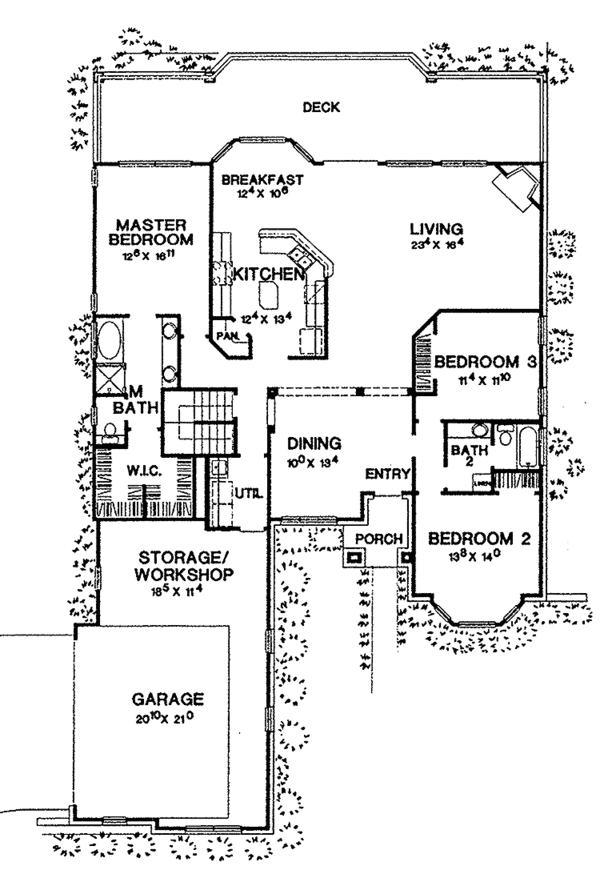 Architectural House Design - Country Floor Plan - Main Floor Plan #472-291