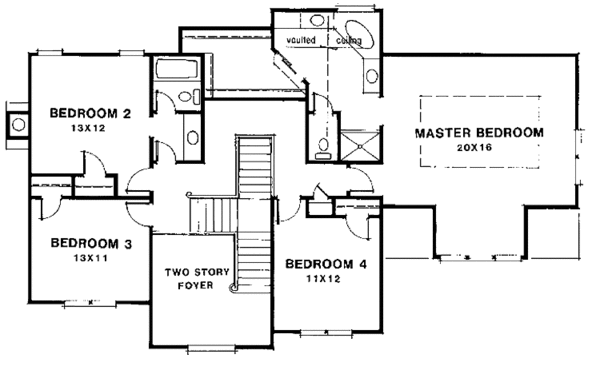 Dream House Plan - Colonial Floor Plan - Upper Floor Plan #129-166
