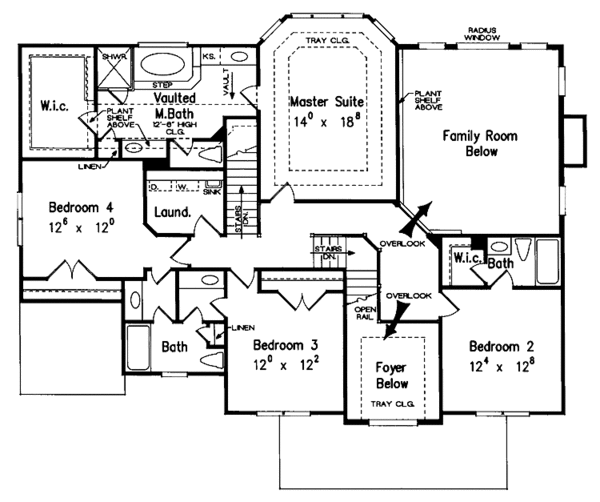 Home Plan - Colonial Floor Plan - Upper Floor Plan #927-490