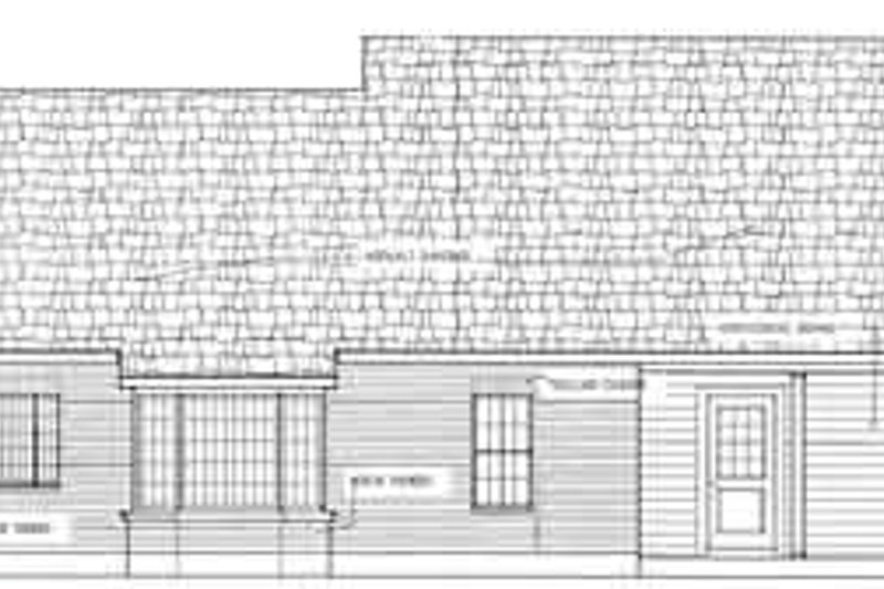 House Blueprint - Exterior - Rear Elevation for Traditional House Plan #406-156 - 4 bed, 3 bath