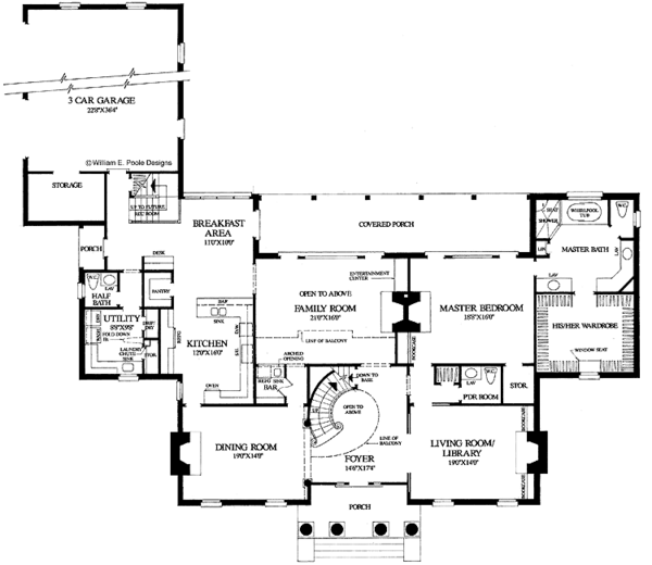 House Plan Design - Classical Floor Plan - Main Floor Plan #137-311