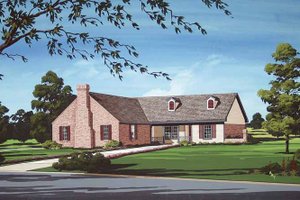 Architectural House Design - Traditional Exterior - Front Elevation Plan #45-401
