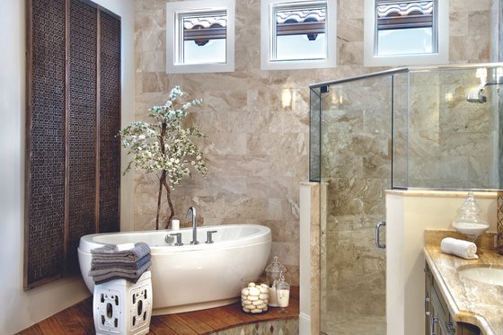 Interior - Master Bathroom for Mediterranean House Plan #930-444 - 3 bed, 3.5 bath