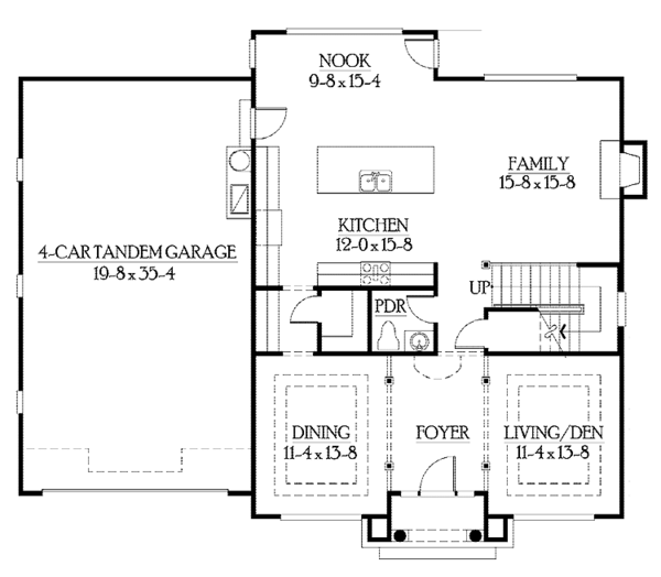Home Plan - Prairie Floor Plan - Main Floor Plan #132-382