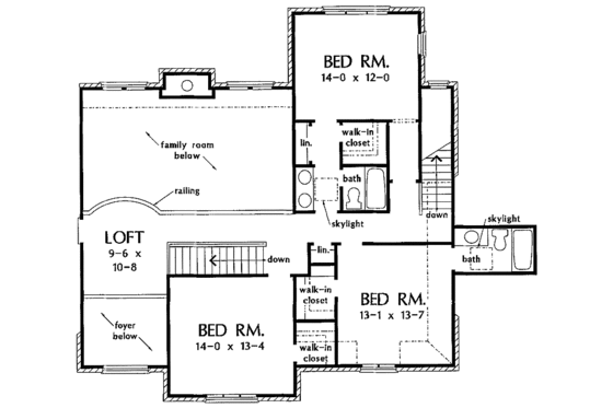 Floor Plan - Upper Floor for Traditional House Plan #929-284 - 4 bed, 3.5 bath