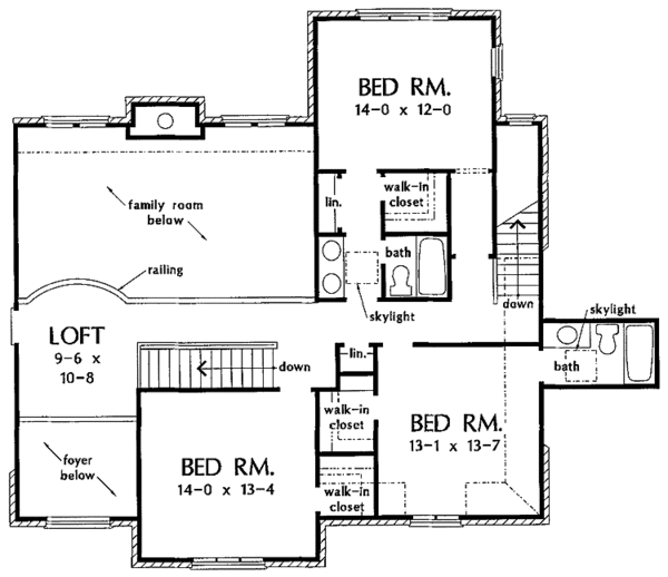 Home Plan - Traditional Floor Plan - Upper Floor Plan #929-284
