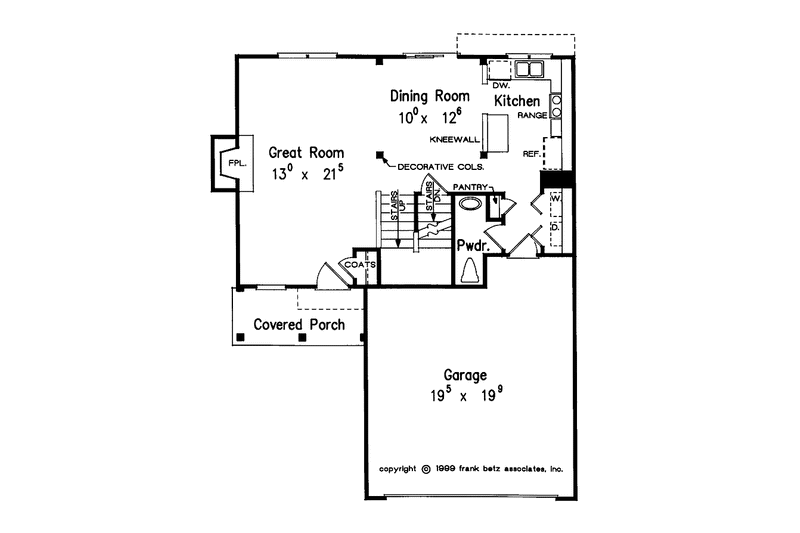 Dream House Plan - Floor Plan - Main Floor for Country House Plan #927-758 - 3 bed, 2.5 bath