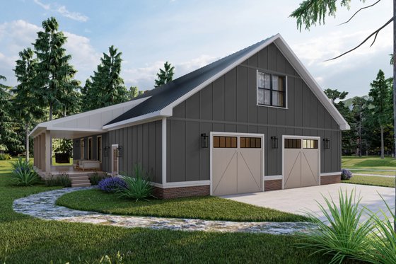 Exterior - Front Elevation 3 for Farmhouse House Plan #1117-16 - 3 bed, 2.5 bath