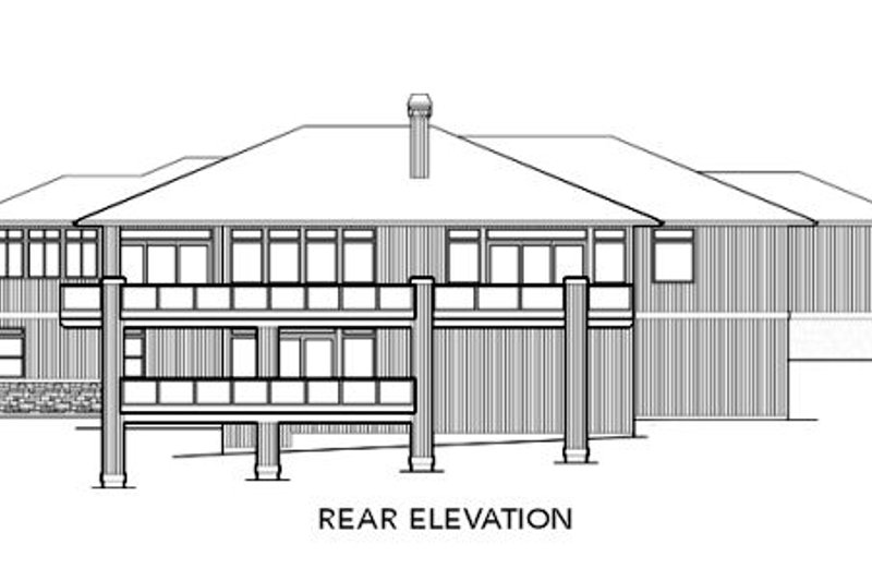 Home Plan - Exterior - Rear Elevation for Contemporary House Plan #48-299 - 3 bed, 2.5 bath