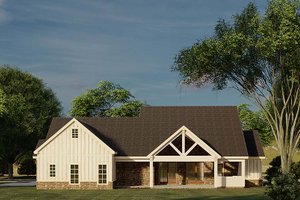 Exterior - Rear Elevation for Farmhouse House Plan #923-183 - 3 bed, 2.5 bath