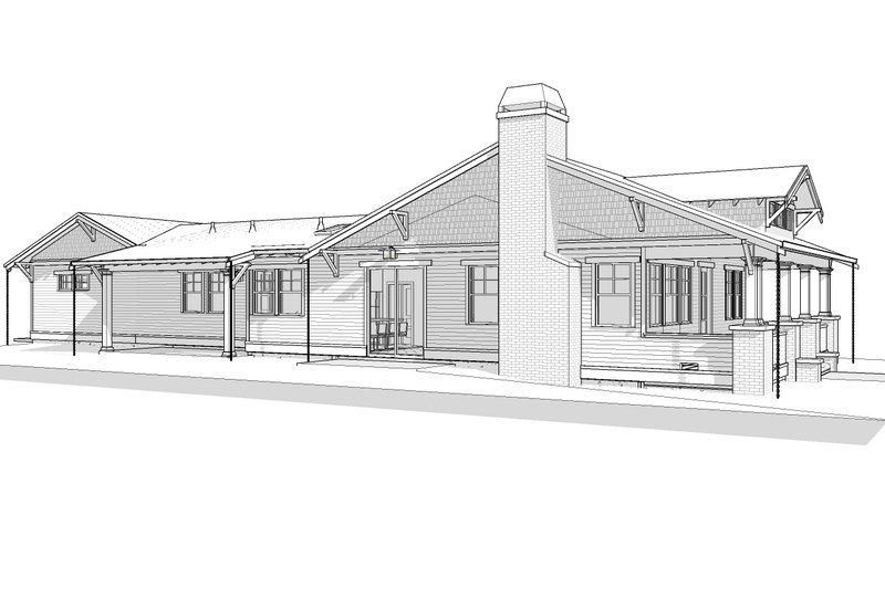 House Blueprint - Exterior - Other Elevation 1 for Craftsman House Plan #895-169 - 3 bed, 2.5 bath