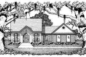 Southern Exterior - Front Elevation Plan #36-325