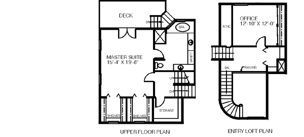 Traditional Floor Plan - Upper Floor Plan #60-179