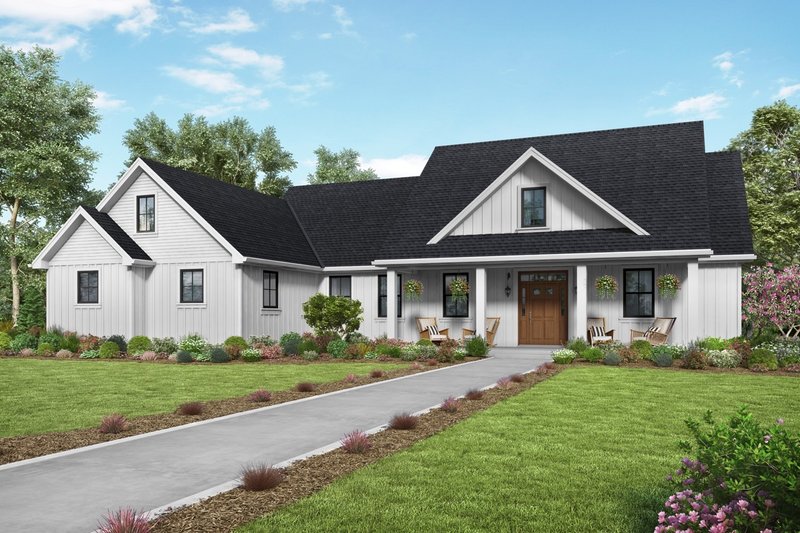 Farmhouse Style House Plan - 3 Beds 2.5 Baths 2104 Sq/Ft Plan #48-980