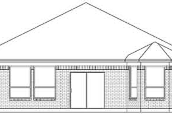 Exterior - Rear Elevation for European House Plan #84-230 - 3 bed, 2 bath