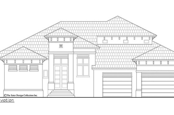 Exterior - Front Elevation 3 for Contemporary House Plan #930-504 - 4 bed, 4 bath