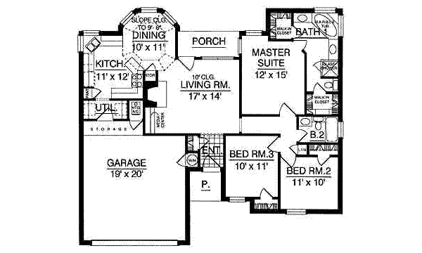 Traditional Floor Plan - Main Floor Plan #40-166