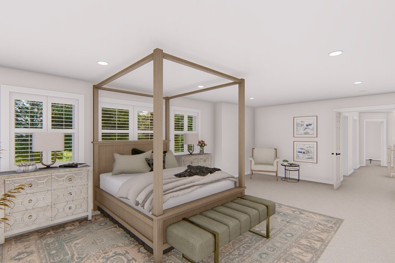 House Blueprint - Interior - Master Bedroom for Traditional House Plan #1060-135 - 4 bed, 2.5 bath