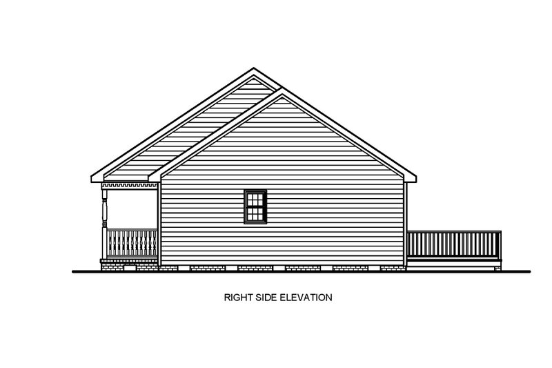 House Blueprint - Exterior - Front Elevation 6 for Traditional House Plan #54-618 - 3 bed, 2 bath