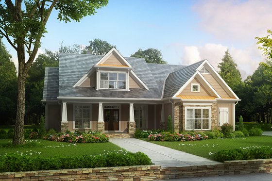 Dream House Plan - Exterior - Front Elevation for Craftsman House Plan #927-4 - 4 bed, 3.5 bath
