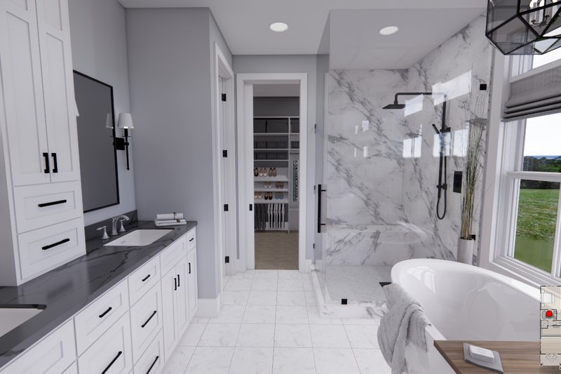 House Blueprint - Interior - Master Bathroom for Farmhouse House Plan #51-1238 - 2 bed, 2.5 bath