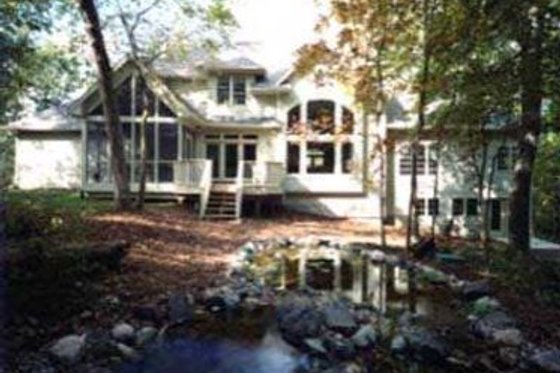 Exterior - Rear Elevation for Traditional House Plan #70-488 - 4 bed, 2.5 bath