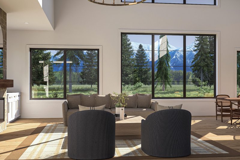 Dream House Plan - Interior - Family Room for Barndominium House Plan #455-486 - 3 bed, 2.5 bath