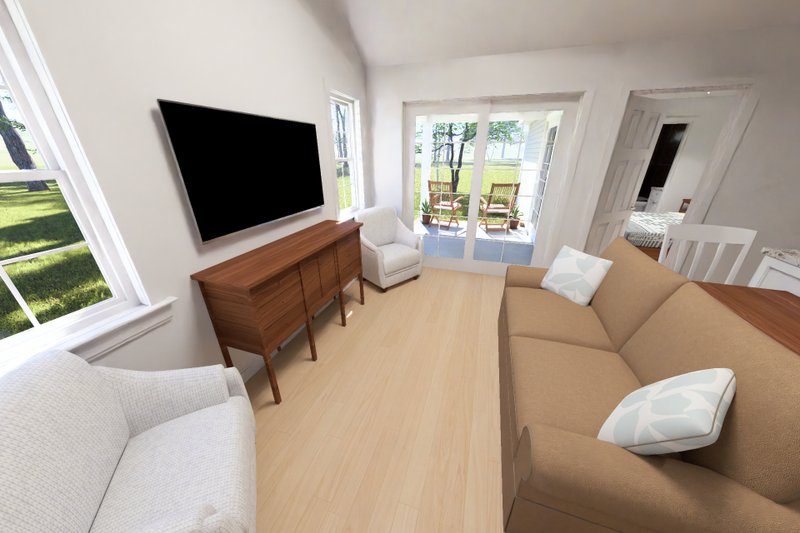 Architectural House Design - Interior - Family Room for Cottage House Plan #513-2445 - 2 bed, 2 bath