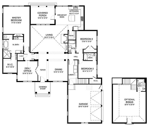 Traditional Style House Plan - 3 Beds 3 Baths 2844 Sq/Ft Plan #900-9 ...