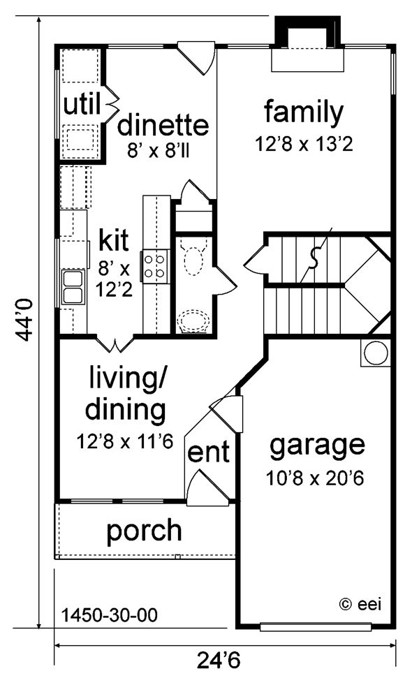 Home Plan - Traditional Floor Plan - Main Floor Plan #84-106