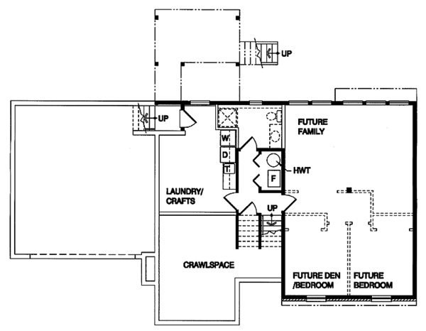 House Blueprint - Colonial Floor Plan - Lower Floor Plan #47-902