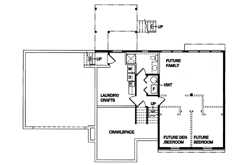 Home Plan - Floor Plan - Lower Floor for Colonial House Plan #47-902 - 3 bed, 2 bath