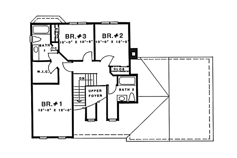 Architectural House Design - Floor Plan - Other Floor for Country House Plan #1001-118 - 3 bed, 1.5 bath