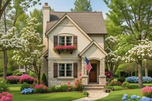 House Blueprint - Exterior - Front Elevation for European House Plan #20-2623 - 3 bed, 3.5 bath