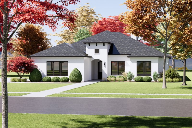 Architectural House Design - Exterior - Front Elevation 6 for Mediterranean House Plan #1096-97 - 4 bed, 2 bath