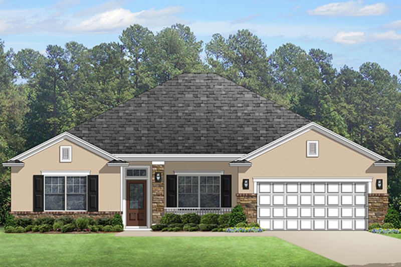 Dream House Plan - Exterior - Front Elevation 3 for Colonial House Plan #1058-123 - 3 bed, 2 bath