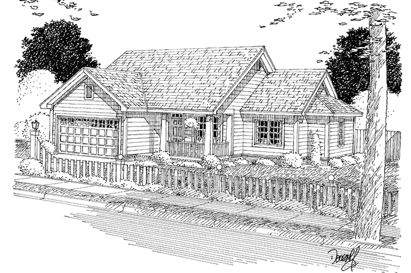 House Blueprint - Traditional Exterior - Front Elevation Plan #513-2099