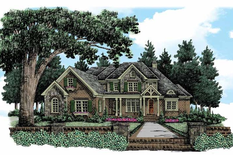 Architectural House Design - European Exterior - Front Elevation Plan #927-364