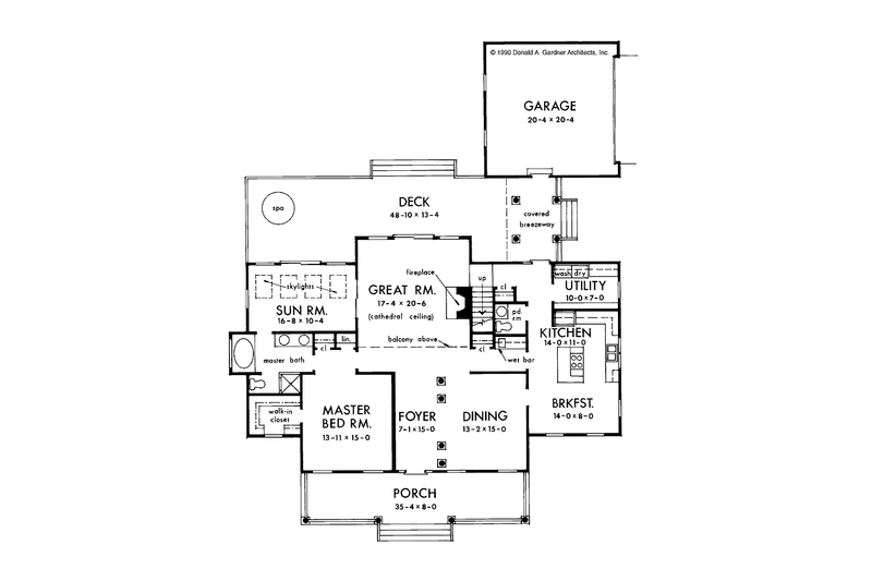 Home Plan - Floor Plan - Main Floor for Country House Plan #929-71 - 3 bed, 2.5 bath