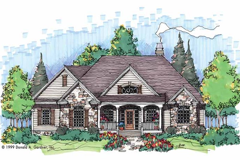 Home Plan - Exterior - Front Elevation 4 for Country House Plan #929-494 - 3 bed, 3.5 bath