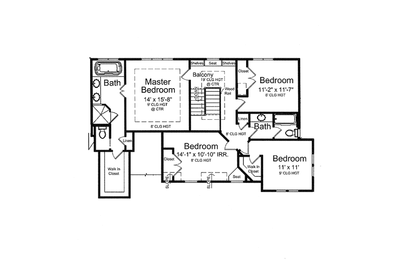 Dream House Plan - Floor Plan - Upper Floor for Country House Plan #46-819 - 4 bed, 2.5 bath