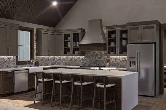 Interior - Kitchen for Farmhouse House Plan #455-583 - 2 bed, 2 bath