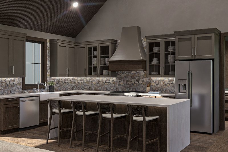 House Blueprint - Interior - Kitchen for Farmhouse House Plan #455-583 - 2 bed, 2 bath