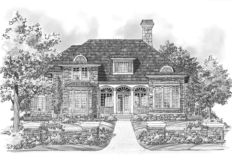 Architectural House Design - Exterior - Front Elevation 3 for Traditional House Plan #930-208 - 3 bed, 2.5 bath