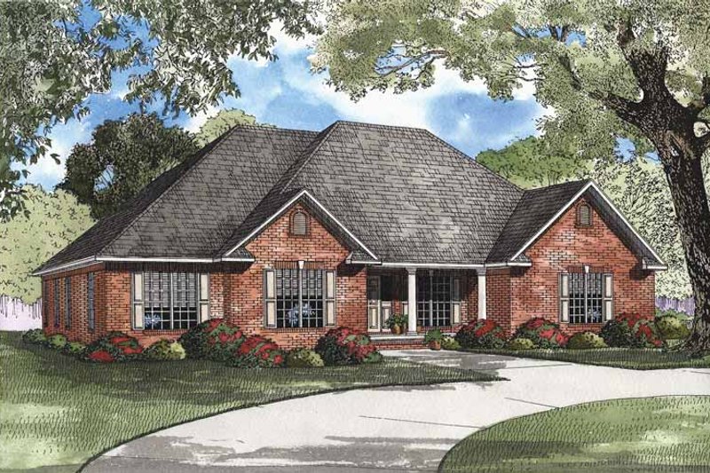 Dream House Plan - Country Exterior - Front Elevation Plan #17-2948